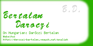 bertalan daroczi business card